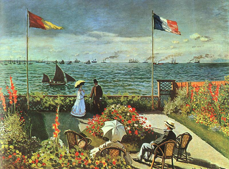 Claude Monet Terrace at St Adresse Norge oil painting art